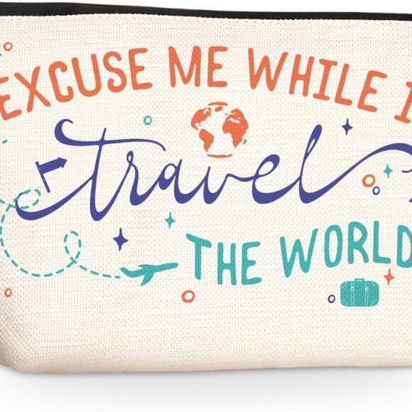 Funny Travel Gifts for Women Makeup Bag Travel Essentials Cosmetic Bag Travel To - Picture 1 of 6
